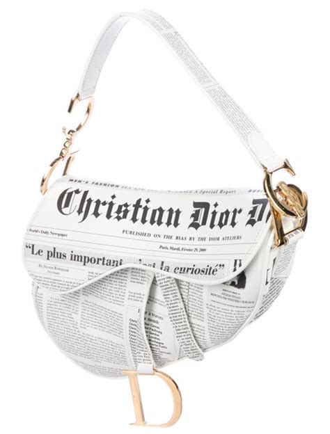 christian Dior newspaper saddle bag